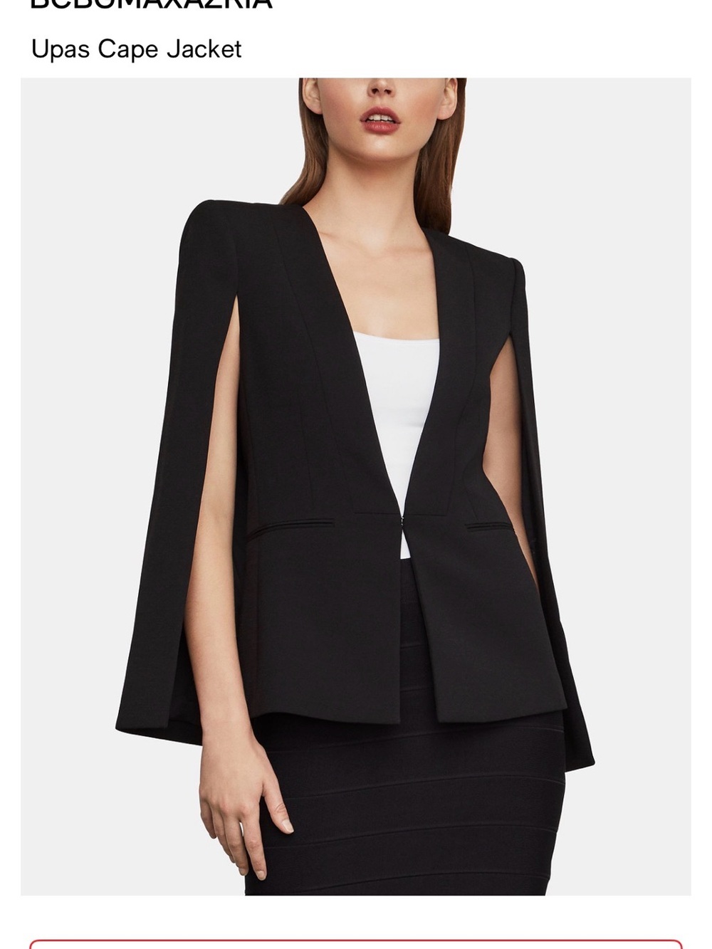 BCBG Maxazria Upas Cape Blazer in Black